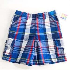 NWT Healthtex Plaid Cargo Shorts Sz 24M